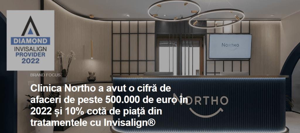Clinica Northo a avut o cifră de afaceri de peste 500.000 de euro în 2022 și 10% cotă de piață din tratamentele cu Invisalign® (revistabiz.ro)