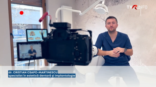 Dr. Cristian Csapo-Martinescu, Specialist în Estetică Dentară și Implantologie, a fost invitat în cadrul emisiunii Arhitecții Zâmbetului
